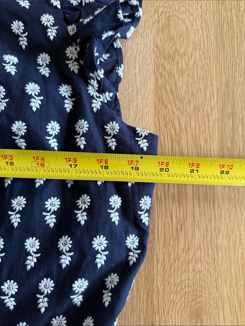 J. Crew Navy Blue Embroidered Tiered Floral Midi Dress - Picture 11 of 13